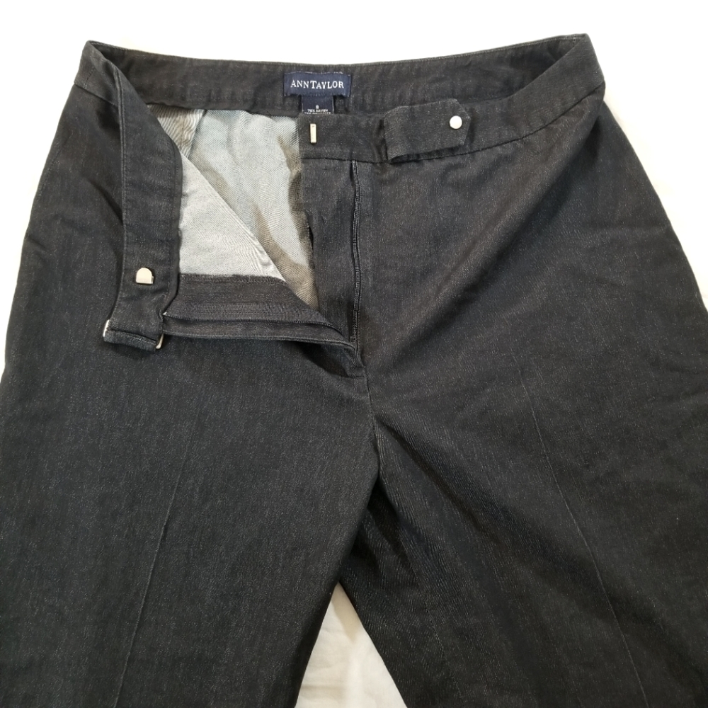 Ann Taylor Business Pants Size 8 Dark Navy Blue Straight Leg with Pockets